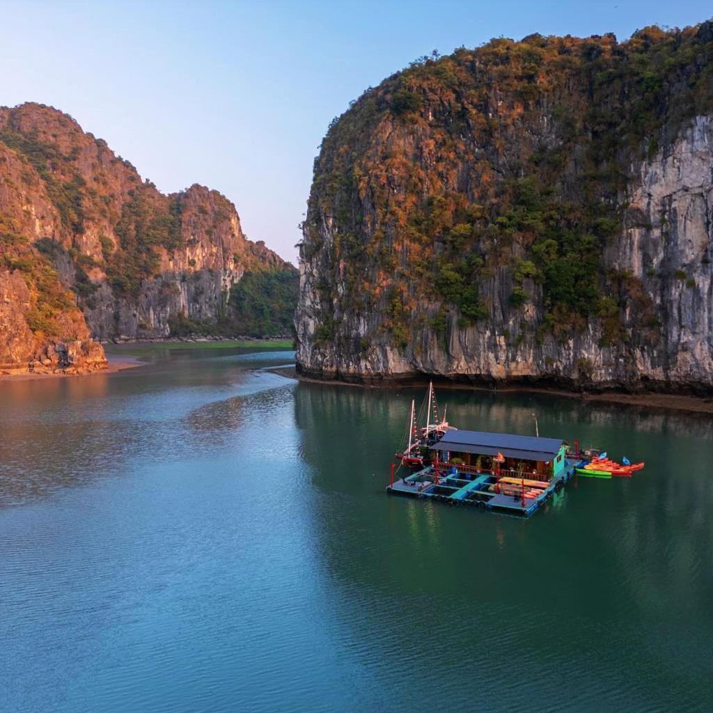 Eco Floating Farm Stay Cai Beo Chan Chau Bagian luar foto